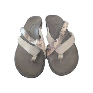 OBEO leather Women Flip Flops Sz 10.5 N Thong Sandals Casual Slip On Shoes